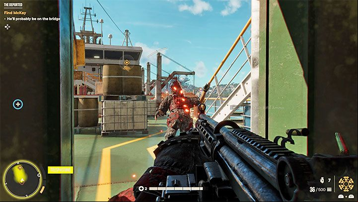 After using the stairs, you will reach the main deck, where you can expect more fights - Far Cry 6: The Deported - walkthrough - El Este - Far Cry 6 Guide