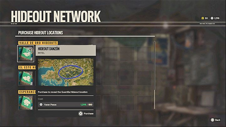 After ordering the Hideout Network project in the camp, you can also meet with the Chief Scout and spend pesos to buy and add new hideouts to the world map - Far Cry 6: Fast travel - how to unlock and use? - FAQ - Far Cry 6 Guide