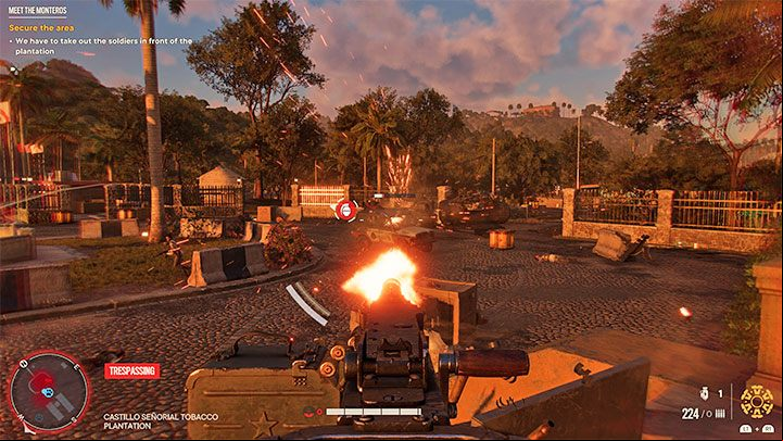 Hostile soldiers will start appearing around the plantation building and you will have to fight them - Far Cry 6: Meet the Monteros - walkthrough - Operations - Madrugada - Far Cry 6 Guide