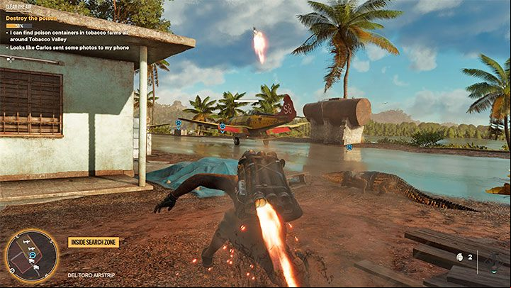 2) Planes and trucks associated with poison production - Again, explosives or, for example, the Exterminador supremo will work great - Far Cry 6: Clear the Air - walkthrough - Operations - Madrugada - Far Cry 6 Guide