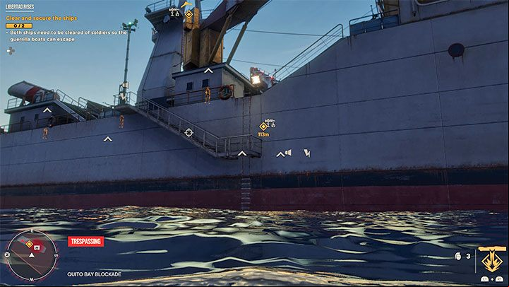 Your second big task in this mission will be to get rid of all the enemies from the 2 ships blocking the bay - Far Cry 6: Libertad Rises - walkthrough - Operations - Prologue - Far Cry 6 Guide