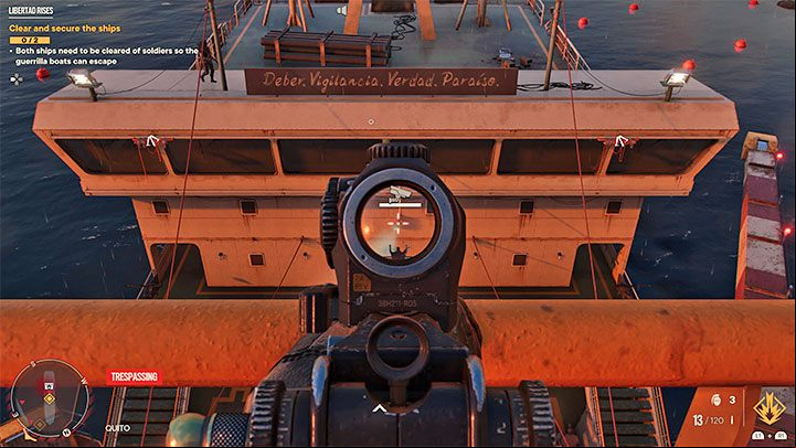 If you prefer stealth takedowns, use silenced weapons and destroy security cameras along the way, which could otherwise alert everyone nearby - Far Cry 6: Libertad Rises - walkthrough - Operations - Prologue - Far Cry 6 Guide