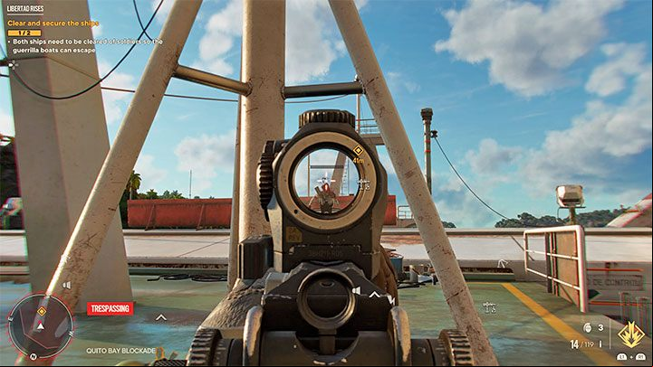 Watch out for snipers who can effectively attack from a long distance if you're detected - Far Cry 6: Libertad Rises - walkthrough - Operations - Prologue - Far Cry 6 Guide