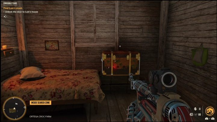 You'll see the crate once you get through the door - Far Cry 6: Crocodile Tears - Treasure Hunts (Madrugada) - Madrugada - Far Cry 6 Guide