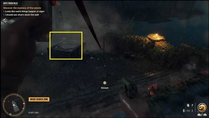 It's time to jump down into the well, where the age opened - Far Cry 6: Okus Triada Relic - Treasure Hunts (Valle De Oro) - Valle De Oro - Far Cry 6 Guide