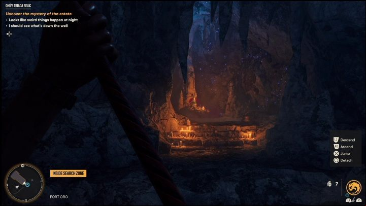You can collect the treasure there, but the quest itself is completed by collecting the relic on top of the shrine - Far Cry 6: Okus Triada Relic - Treasure Hunts (Valle De Oro) - Valle De Oro - Far Cry 6 Guide