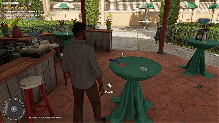 When the first part of the tour is over, you can explore the area if you want (you will find a Maintenance Keycard in the spot shown in the picture) - Far Cry 6: Words Like Bullets - walkthrough - Valle De Oro - Far Cry 6 Guide