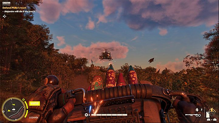 In the later part of the chase, you'll have to defend yourself from 2 helicopters - Far Cry 6: Sundown - walkthrough - Operations - Madrugada - Far Cry 6 Guide