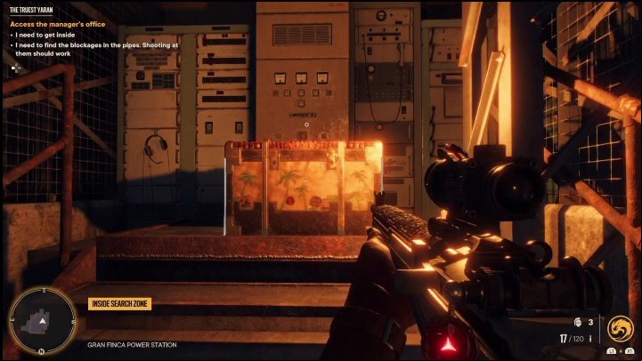 Go upstairs and activate the large lever to open the age further up - Far Cry 6: The Truest Yaran - Treasure Hunts (Valle De Oro) - Valle De Oro - Far Cry 6 Guide