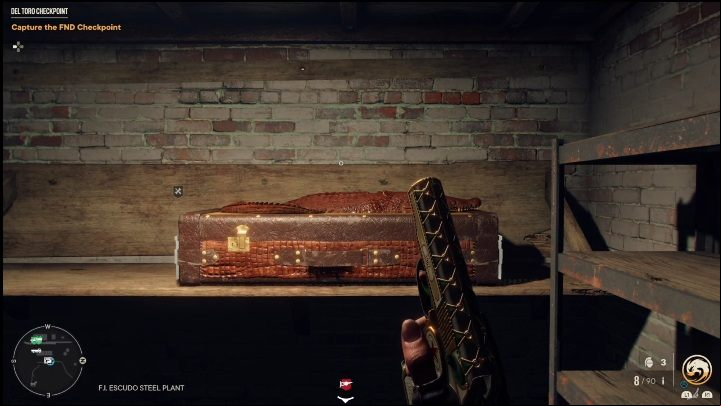 This weapon lies on a wooden shelf, in one of the enemy's storage rooms - Far Cry 6: Launchers, Unique weapons - list - Unique weapons - Far Cry 6 Guide