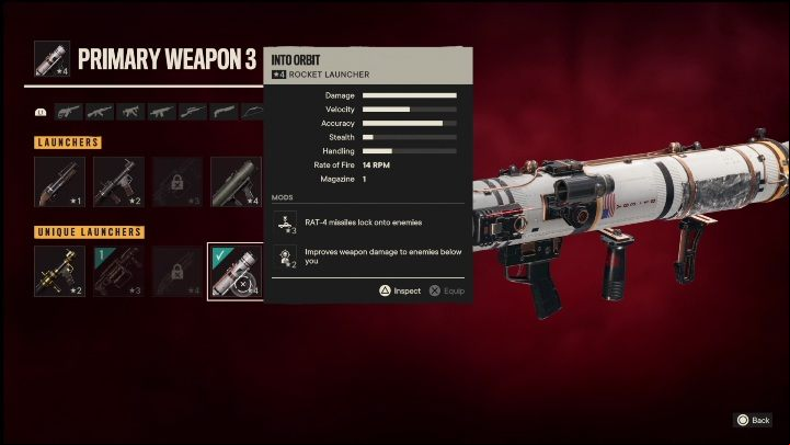 Special features: Into Orbit is a launcher and has the following modifications - Far Cry 6: Launchers, Unique weapons - list - Unique weapons - Far Cry 6 Guide
