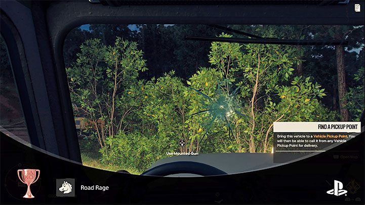 Your character should automatically jump into the cab of the vehicle and kill the driver with the machete - Far Cry 6: Road Rage Trophy - how to get it? - Trophy Guide - Far Cry 6 Guide