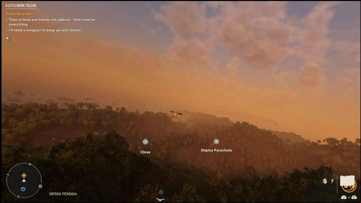Your task is to reach the chest and you must follow the pelican to get there - Far Cry 6: A Little Birdie Told Me - Treasure Hunts (El Este) - El Este - Far Cry 6 Guide