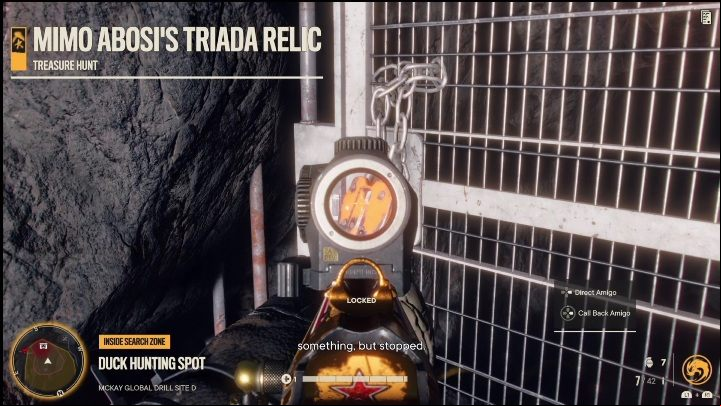 To get inside, simply shoot through the lock - Far Cry 6: Mimo Abosis Triada Relic - Treasure Hunts - El Este - Far Cry 6 Guide