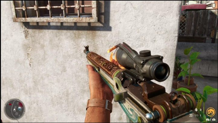 You will find the card on the roof of one of the buildings, on a white wall - Far Cry 6: Esperanza, Criptograma Charts - list, location - Criptograma Charts - Far Cry 6 Guide
