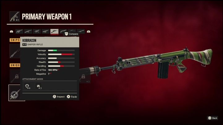 Reward for completing the mission: Libertad Rises - Far Cry 6: Sniper rifles, Unique weapons - list - Unique weapons - Far Cry 6 Guide