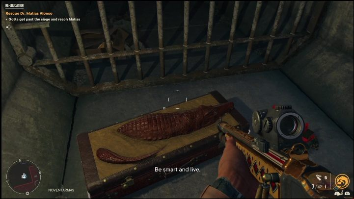 You'll find the crate with this weapon in the sewers you can access without any keys - Far Cry 6: Sniper rifles, Unique weapons - list - Unique weapons - Far Cry 6 Guide