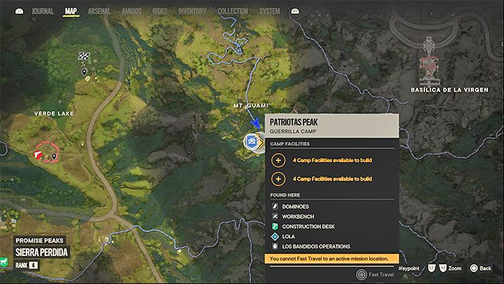 Patriotas Peak is a rebel hideout found in the El Este region - Far Cry 6: Guerrilla camps and their expansion - Basics - Far Cry 6 Guide