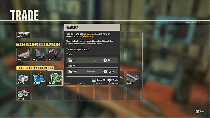 There's another option which lets you earn many pesos, but robs you of crafting materials in return - Far Cry 6: Money - how to earn it? - FAQ - Far Cry 6 Guide