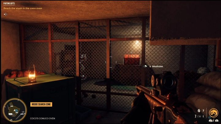 There you will find a card that will allow you to enter the room with the chest - Far Cry 6: Parting Gifts - Treasure Hunts (El Este) - El Este - Far Cry 6 Guide