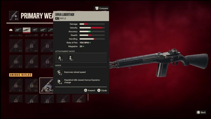 Special features: iViva Libertad rifle has modifications such as - Far Cry 6: Rifles, Unique weapons - list - Unique weapons - Far Cry 6 Guide