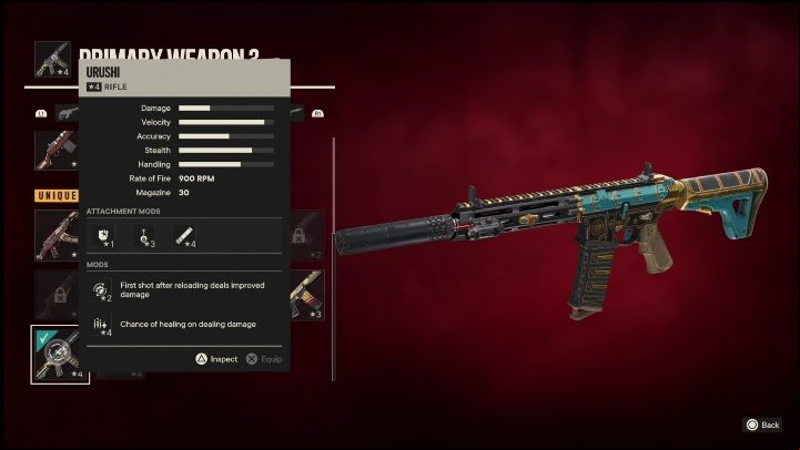 Special Features: Urushi is a rifle that has the following modifications - Far Cry 6: Rifles, Unique weapons - list - Unique weapons - Far Cry 6 Guide