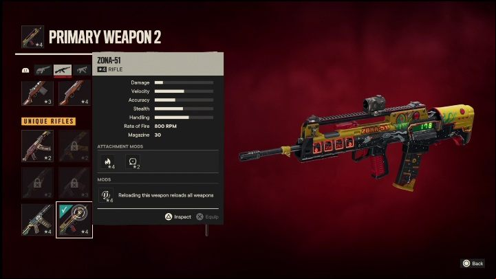 Special Features: Zona-51 is a rifle that has the following modifications - Far Cry 6: Rifles, Unique weapons - list - Unique weapons - Far Cry 6 Guide
