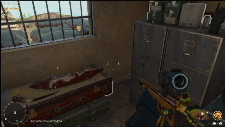 The crate is located in a locked room - Far Cry 6: Rifles, Unique weapons - list - Unique weapons - Far Cry 6 Guide