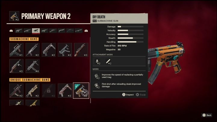 Special features: Diy Death is a submachine gun that has the following modifications - Far Cry 6: Submachine Guns, Unique weapons - list - Unique weapons - Far Cry 6 Guide