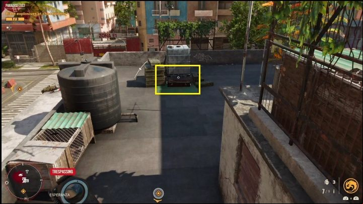 You'll find the gun crate on the roof, between cages, boxes and various containers - Far Cry 6: Light Machine Guns, unique weapons - list - Unique weapons - Far Cry 6 Guide