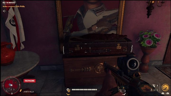 You'll reach this weapon after entering the white building - Far Cry 6: Pistols, Unique weapons - list - Unique weapons - Far Cry 6 Guide