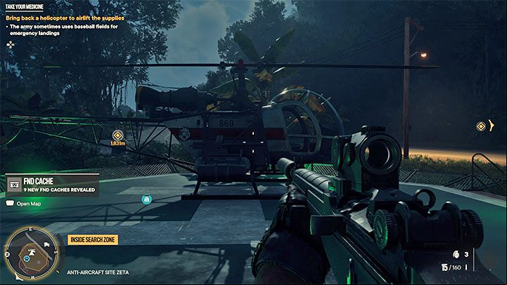 It's a good idea to take the opportunity to steal an enemy helicopter, which should be in the same enemy base - Far Cry 6: Take Your Medicine - walkthrough, description - El Este - Far Cry 6 Guide