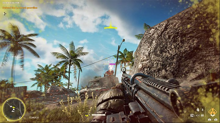 Once you reach shore, the final fights will begin, and again you need to focus on taking down the enemy vehicles quickly - Far Cry 6: The New Revolution - walkthrough - El Este - Far Cry 6 Guide