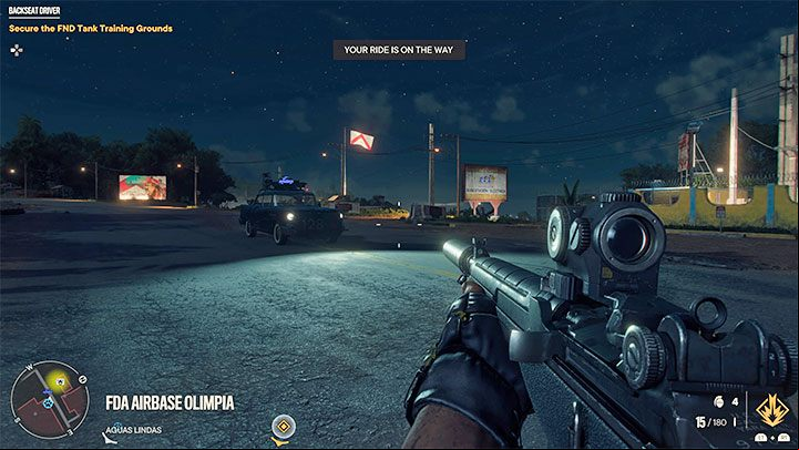 we suggest summoning your own ride, but only if you've equipped it with a gun before - Far Cry 6: Backseat Driver - walkthrough - Madrugada - Far Cry 6 Guide