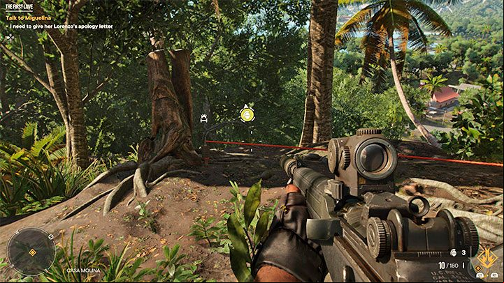 You must reach Miguelina's location, but take your time when exploring this location because there are tons of traps here, and you can die or almost die very easily - Far Cry 6: The First Love - walkthrough - Orange stories - El Este - Far Cry 6 Guide