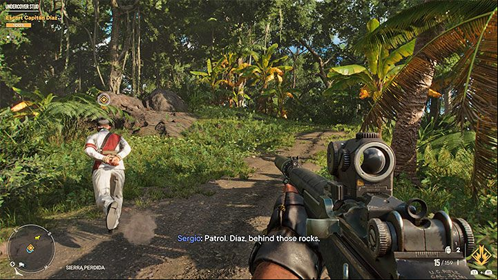 Captain Diaz is restrained, but he can still move - Far Cry 6: Undercover Stud - walkthrough - Orange stories - El Este - Far Cry 6 Guide
