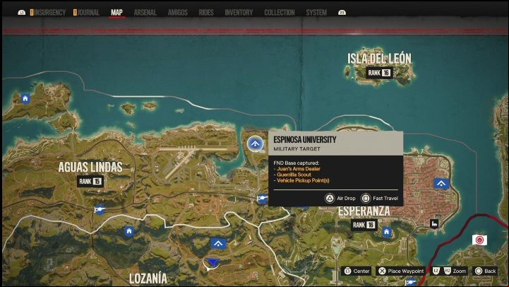 Location: Eastern part of Aguas Lindas - Far Cry 6: Madrugada - FND bases, list of military targets - Fund bases - Far Cry 6 Guide