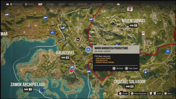 Location: Eastern part of Balceras - Far Cry 6: Valle de Oro - FND bases, list of military targets - Fund bases - Far Cry 6 Guide