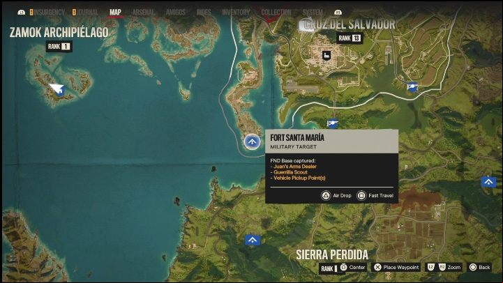 Location: On an island, in the eastern part of Cruz Del Salvador - Far Cry 6: Valle de Oro - FND bases, list of military targets - Fund bases - Far Cry 6 Guide