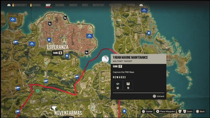 Location: North of Noventarmas - Far Cry 6: Valle de Oro - FND bases, list of military targets - Fund bases - Far Cry 6 Guide