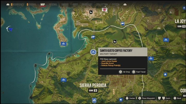 Location: Southern part of Sierra Perdida, near the town of Barriga - Far Cry 6: El Este - FND bases, list of military targets - Fund bases - Far Cry 6 Guide