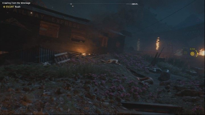 It is worth stopping by the wagon shown in the picture above - Crawling from the Wreckage | Far Cry New Dawn Walkthrough - Story Missions - Far Cry New Dawn Guide