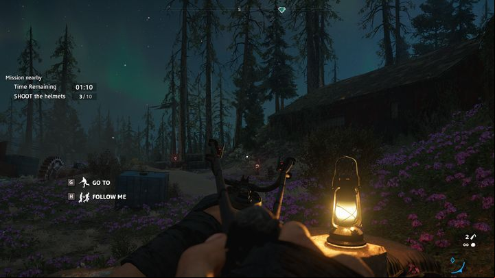 You now have to shoot moving helmets - Crows Feet, Eagles Eyes - Side Mission Far Cry New Dawn Walkthrough - Side Missions - Far Cry New Dawn Guide
