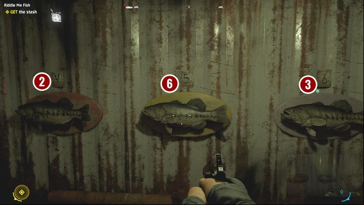 The door is open - go inside and collect resources, ammo and perk points - Riddle Me Fish | Hidden Treasure in Far Cry New Dawn - Hidden treasures - Far Cry New Dawn Guide