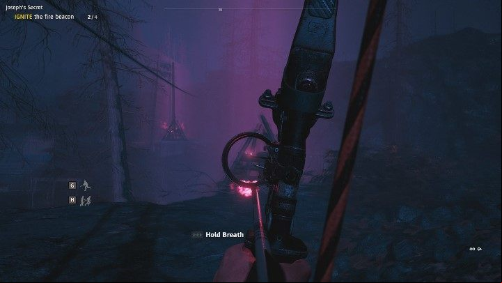 As the health of the Beast decreases, there will be two cutscenes in which you will have to light two wood piles - they are placed in the corners of the location - Josephs Secret | Far Cry New Dawn Walkthrough - Story Missions - Far Cry New Dawn Guide