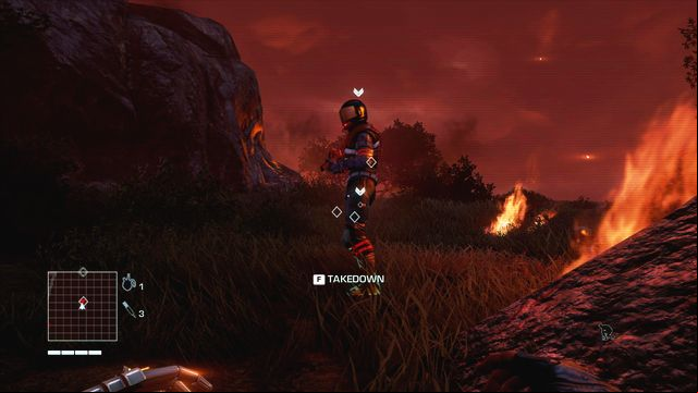 Follow the game instructions and use cybereye to mark nearby soldiers - 1 - You got time to duck? - Main missions - Far Cry 3: Blood Dragon - Game Guide and Walkthrough