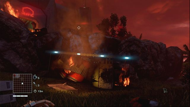 When it is over, move to the left towards the next marker - 1 - You got time to duck? - Main missions - Far Cry 3: Blood Dragon - Game Guide and Walkthrough
