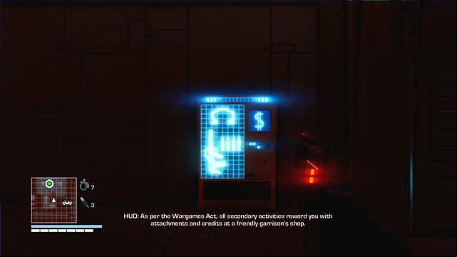 Once you complete the side mission, go to the shop cabinet - 3 - Punch it - Main missions - Far Cry 3: Blood Dragon - Game Guide and Walkthrough