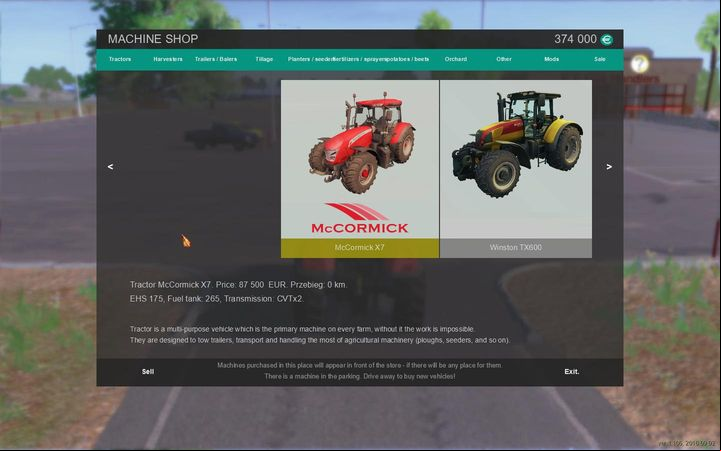 In the game we can also buy used equipment - the cost of purchase is lower by 35%, although this involves quite a big mileage the machine has accumulated, wear of individual parts, and higher fuel consumption - Buying machines - The basics - Farm Expert 2017 Game Guide