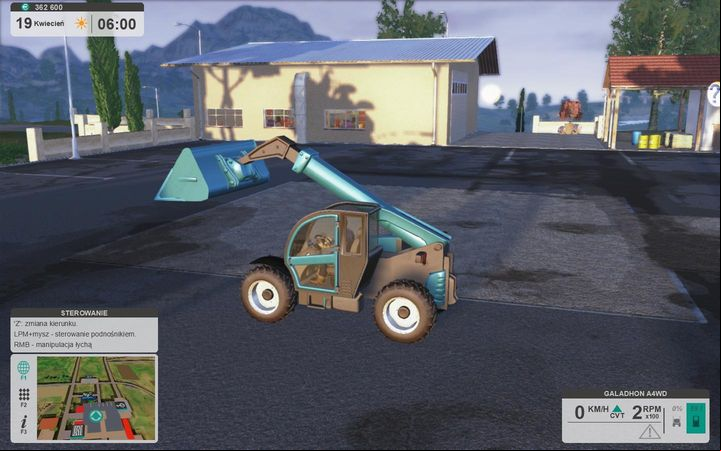 The telehandler is mostly useful in manure transport - Additional accessories - Machinery description - Farm Expert 2017 Game Guide